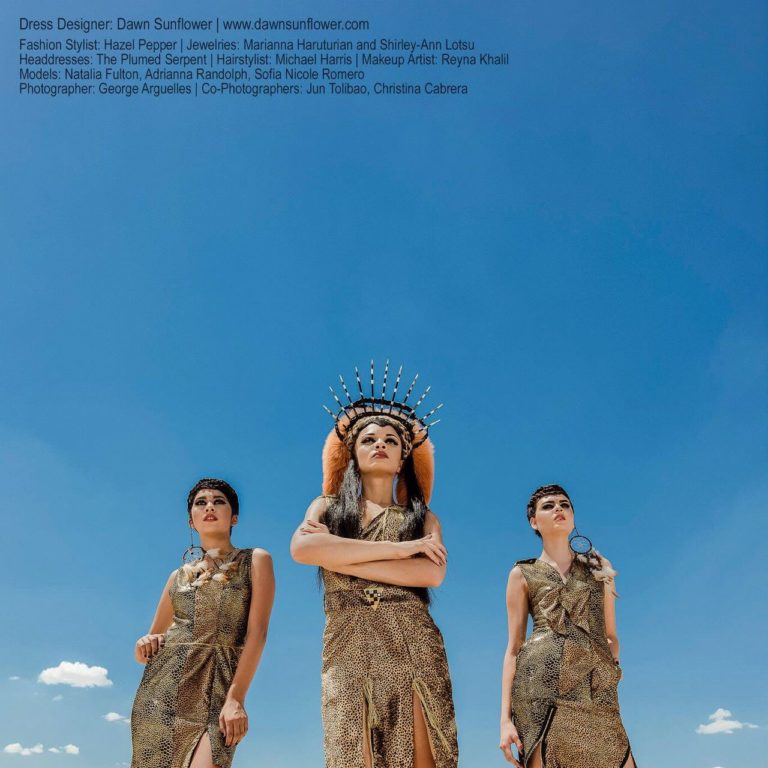 Plumed Serpent headdress in Vogue Magazine